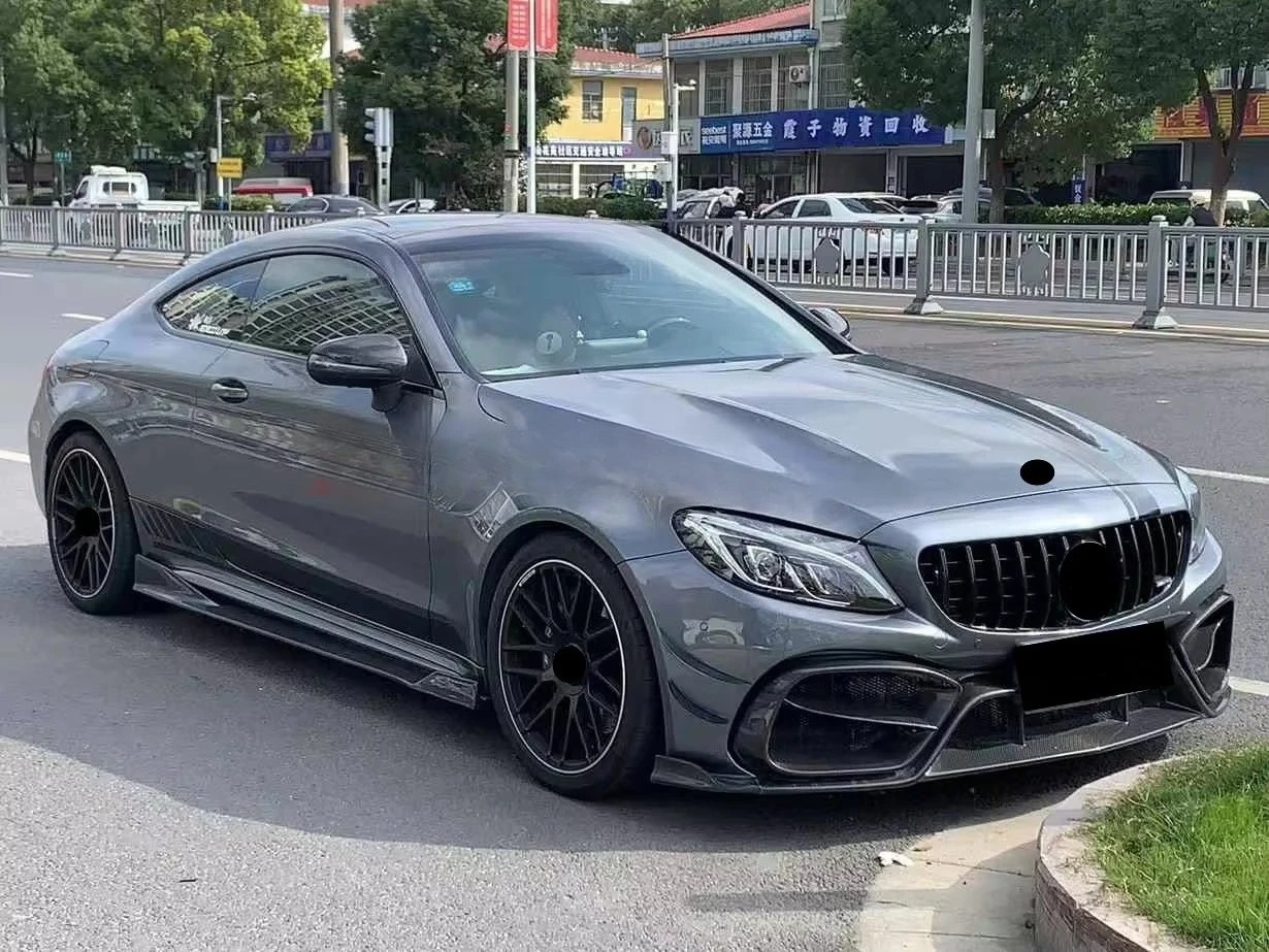 IMP Style Half Carbon Fiber Front Bumper for  W205 C Class C43 C63 2015-2021 Perfect Installation Cars Body Kit